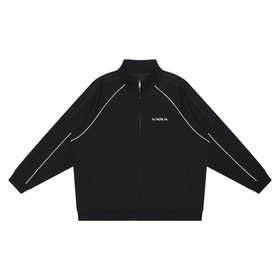 Reflection Striped Raglan Sleeve  Jacket
