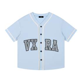 Contrast Piped Button-Up Jersey