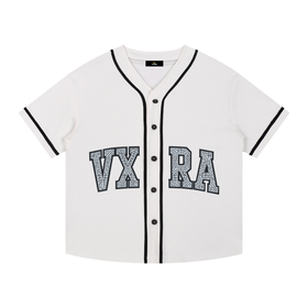 Contrast Piped Button-Up Jersey