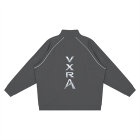 Reflection Striped Raglan Sleeve  Jacket