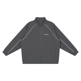 Reflection Striped Raglan Sleeve  Jacket